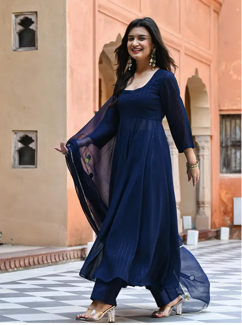 ست پولک‌دار آبی (ست 3 تکه)