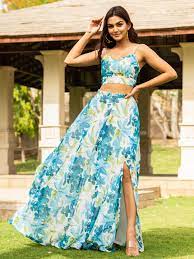 تاپ و دامن آبی اقیانوسی